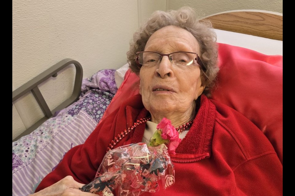 Residents at Estevan Regional Nursing Home received heartfelt Valentine's Day cards and flowers from local businesses, the Estevan Kinettes and ECS students, bringing smiles and joy to their day.