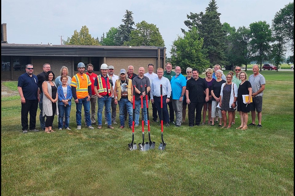 Breaking ground on the new heliport at Nipawin Hospital.