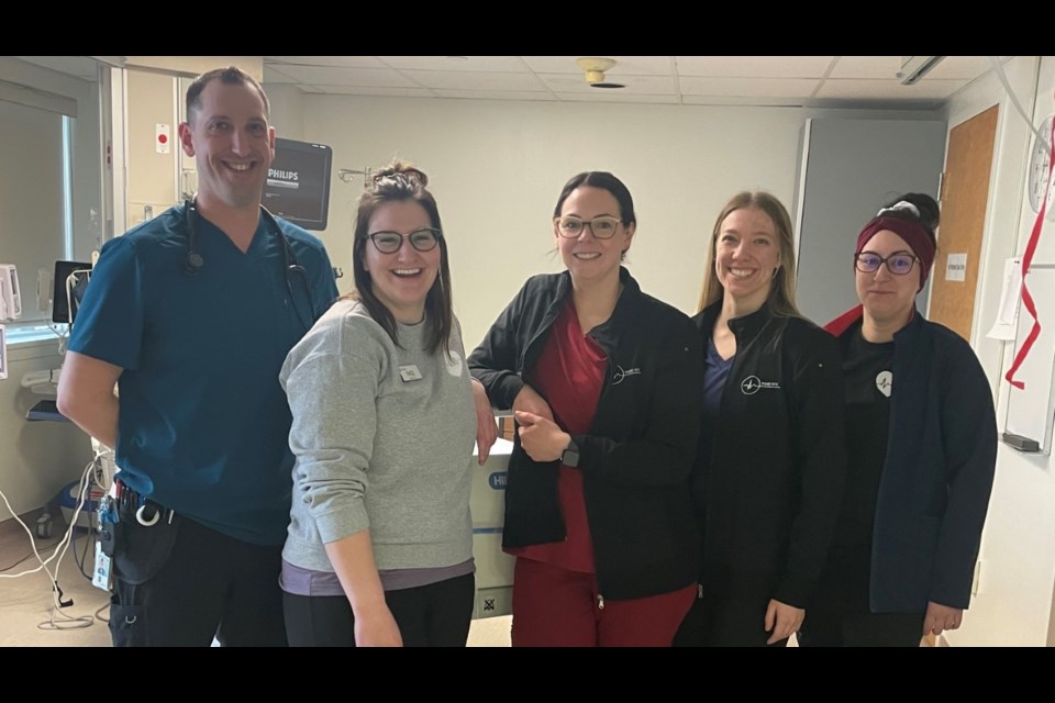 Yorkton Regional Health Centre Intensive Care Unit Critical Care Nurses, from left to right, Kurt Flaman, Paige Fogg, Shauna Rakochy, Jillian Mysko and Jessica Nicoletti are all utilizing RBC nursing education funds for Critical Care training.