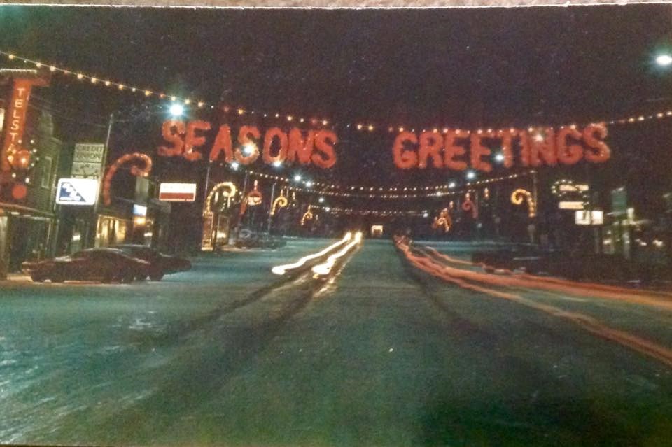 An old, grainy photograph shows one of the Christmas memories of Assiniboia as a kid growing up there.