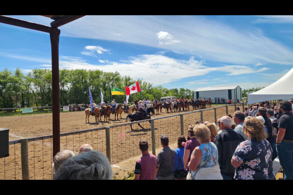 The ranch rodeo at the Redvers Homecoming had a full house on both days. 

