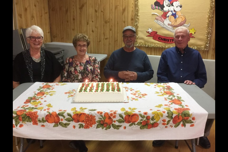 Borden Friendship clubs celebrating December birthdays are Miriam Hamm, Dianne Rawlyk, Gaby Lajoie and Archie Wainwright. 