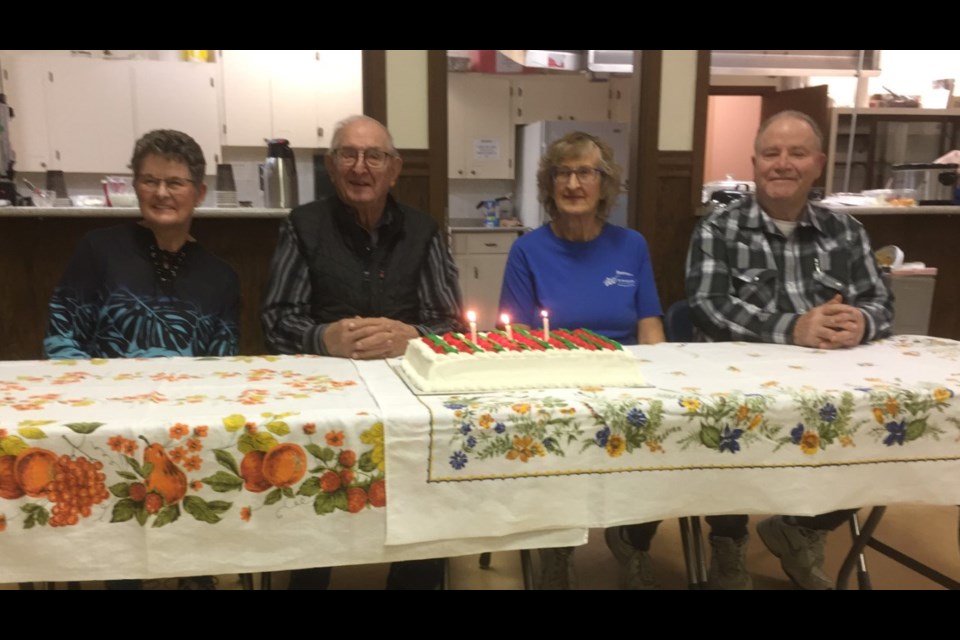 Borden Friendship Club members celebrating November birthdays are Donna Johnson, Tom Hrenkiw, Bev Assman and Garry Whitt. 