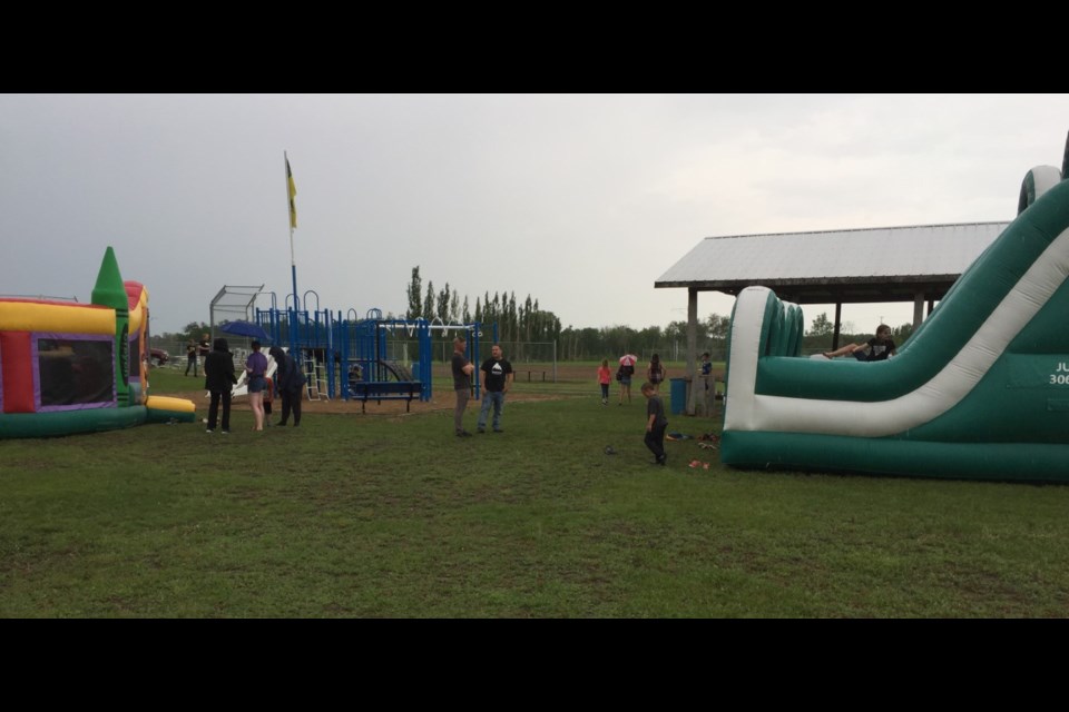 Blow-up slide, bouncy castle and playground at Memorial Park for June 3 and 4. 