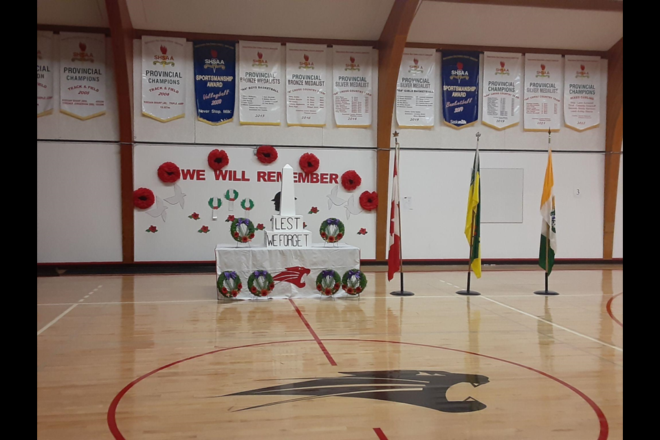 Students and staff at Canora Composite School paid tribute to Canadian soldiers who gave their lives in the fight for freedom during the First World War.