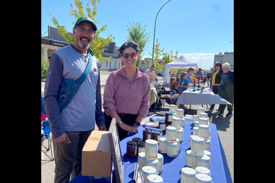 Deanna Reschke, making her debut at the fall festival, travelled from Moose Jaw to reconnect with her extended family. A candlemaker, brain tumour survivor, and mother, Reschke said being at the festival is especially meaningful after her recovery: “It was extra special to see them after recovery and to spend time with them here at the Fall Festival.” Candle-making has been a healing process for Reschke, especially after taking a year-long break, she said: “It’s something I’ve poured my heart and soul into.”
“North Battleford means home. It's my extended family, it's our network, it's our safe place to land. So it is a very special place for us.”
On the left is Steve James, Deanna’s father-in-law, who believes festivals like this should be held more often: “They bring the community together.”
