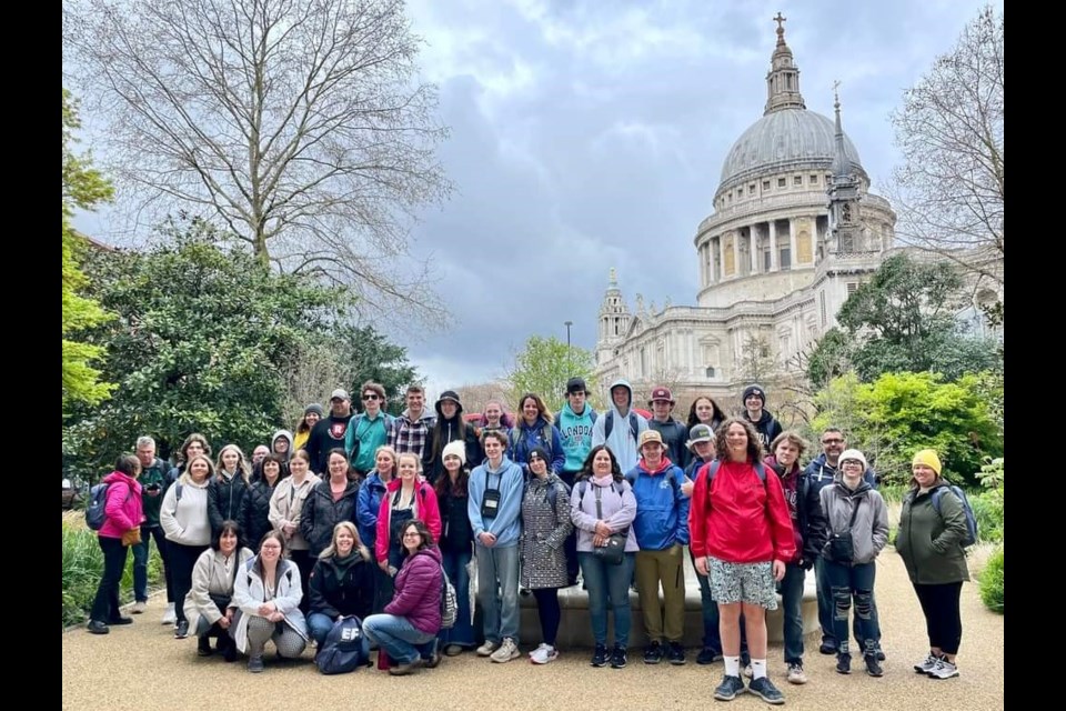 Maidstone Travel Club in London with St. Paul’s Cathedral in the background. 