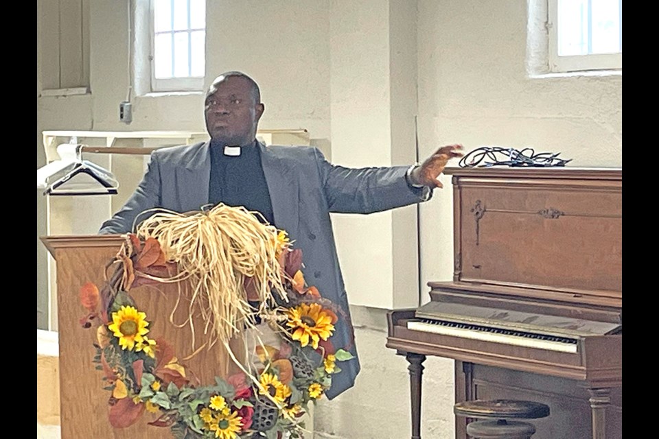 Father Peter Nnanga was one of the guest speakers at the CWL workshop in Cut Knife Sept. 30. He just returned on Friday from being in his home country of Nigeria.| 