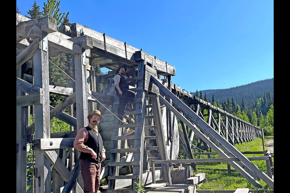 For a half hour, two entertainers performed live theatre at the watershed show regarding gold mining during a presentation at Barkerville, B.C. Events at the tourist attraction ended with an Indigenous drumming circle following many other shows which started at 9 a.m.