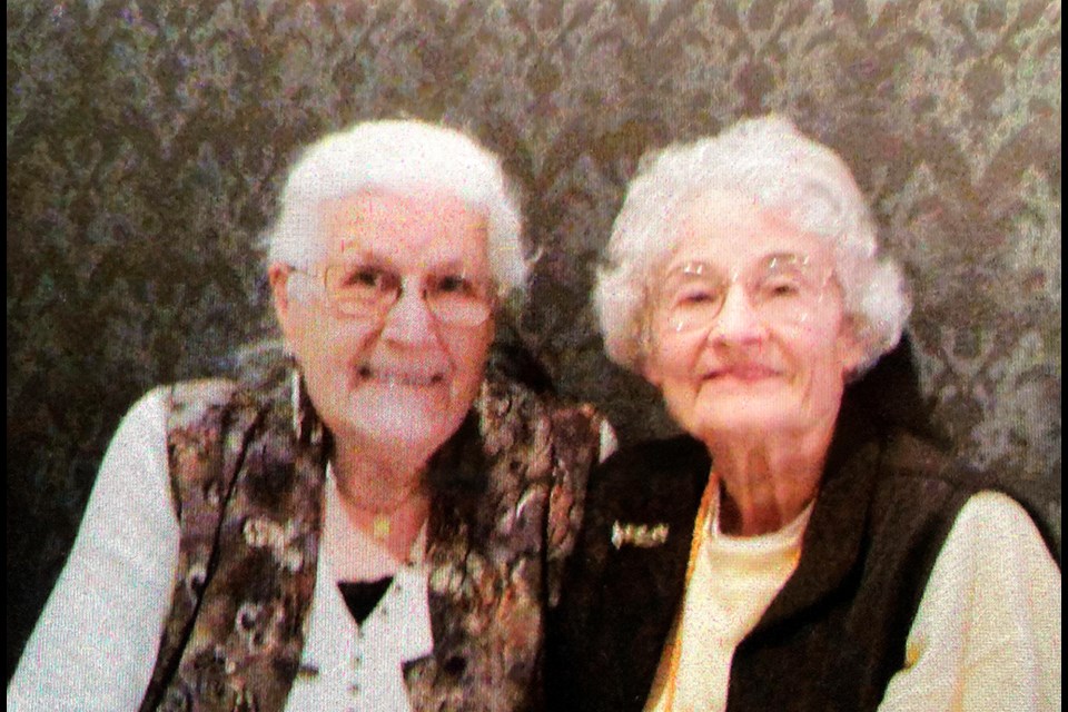 Linda Ard of Meota and Christine Pike of Waseca were recently reunited after 53 years. They had sung together at a choir festival. 