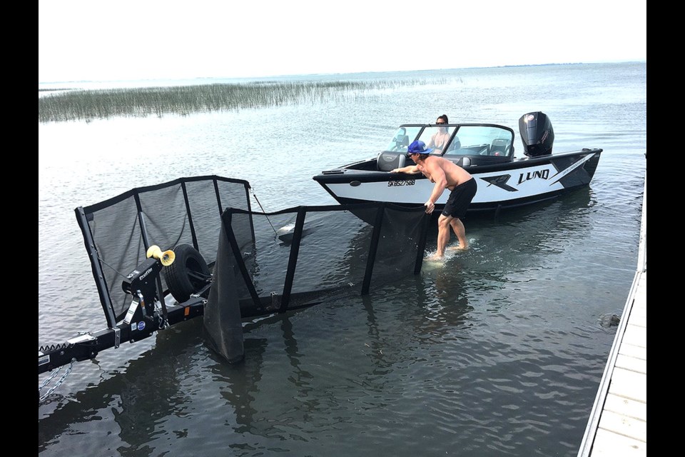 These two users of the new boat launch at Meota were real pros. They were out of there in minutes.