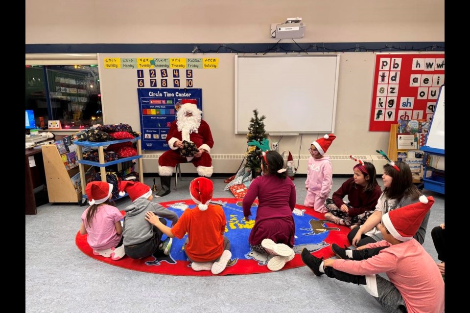 Santa Claus met with young people when gifts from southeast Saskatchewan were distributed in Grise Fiord, Nunavut. 