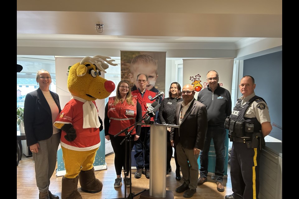 Operation Red Nose organizers and supporters at a launch event in Saskatoon Nov. 14.