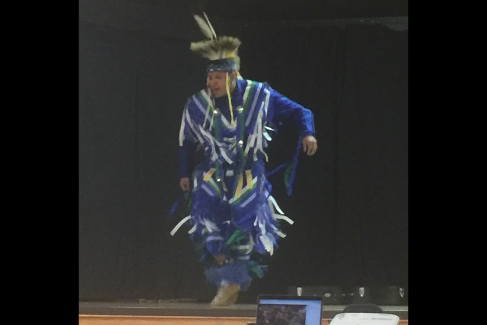 Adrian Waskewitch demonstrating one of his dances. 