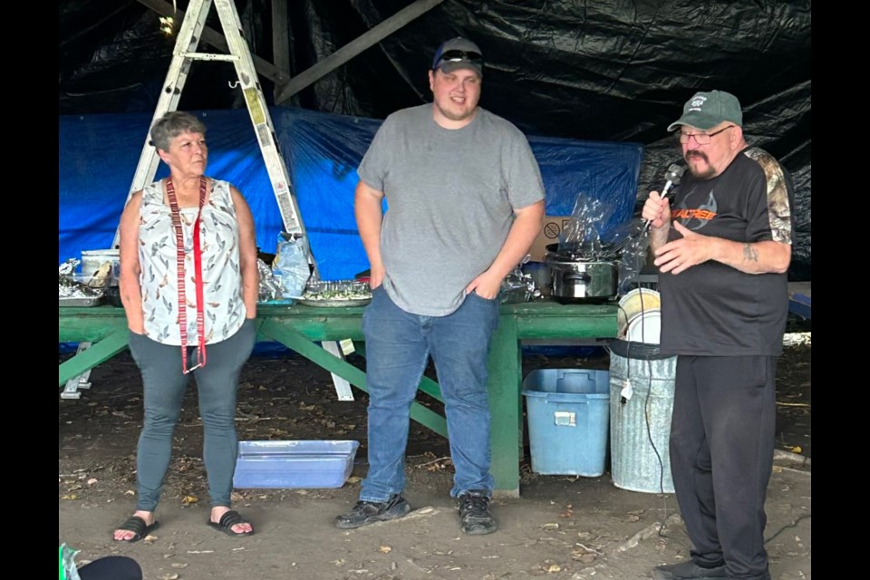 A speech was given by outgoing manager Al Delaire at Glenburn Regional Park’s farewell potluck supper Sept. 14. Al’s wife and Cody Greenslade, president of the board, said a few words of thank you to a nice-sized crowd.