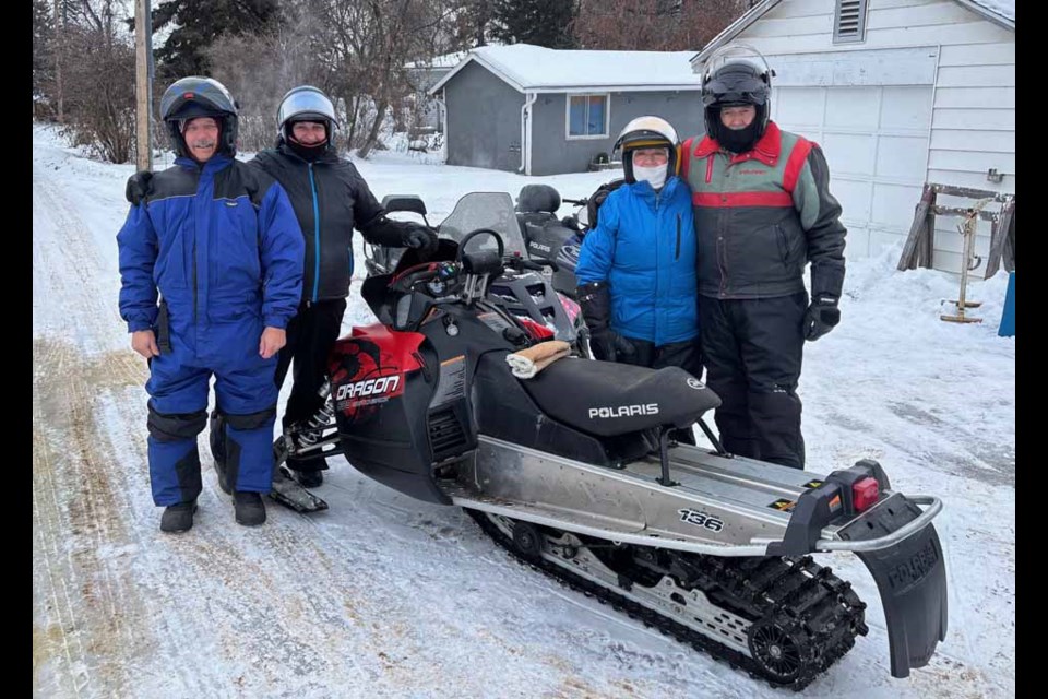 Jim and Darla Eppin join Dirk and Caroline VanEe for some winter fun. I’m told that when you’re on a snowmobile you don’t notice the cold, but you better dress for it. 