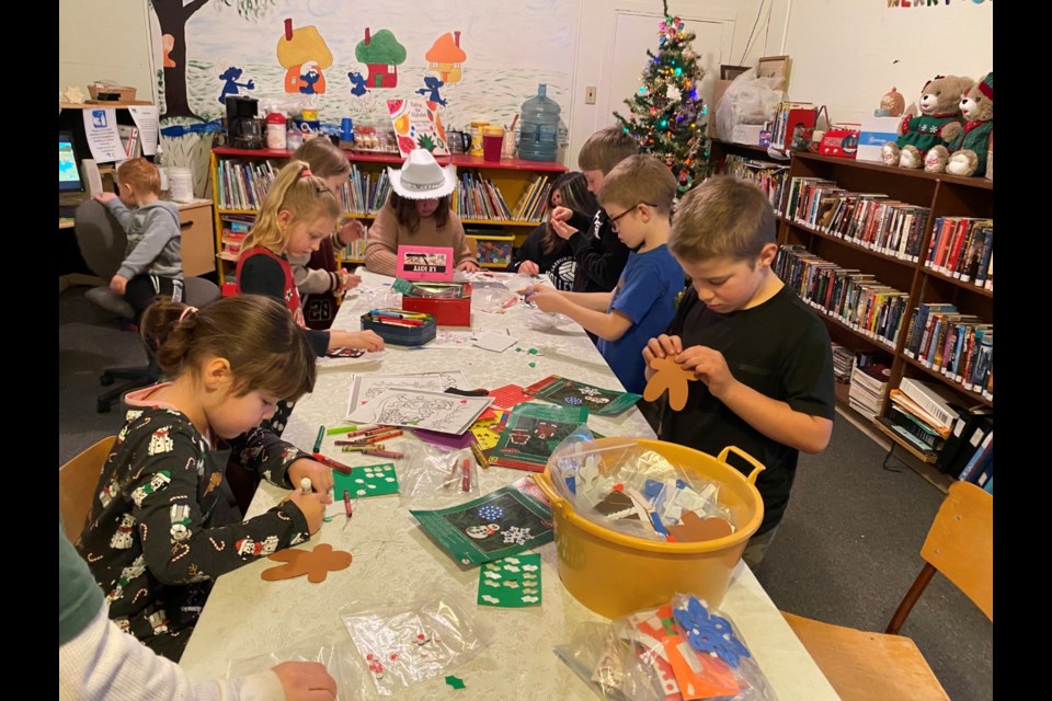 Crafting at the Speers Library.