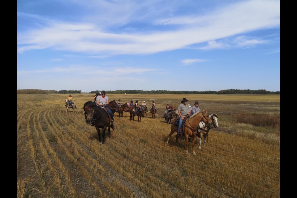 A pleasing fall view awaited participants in the Terry Fox Trail Ride near Battleford Sept. 17.