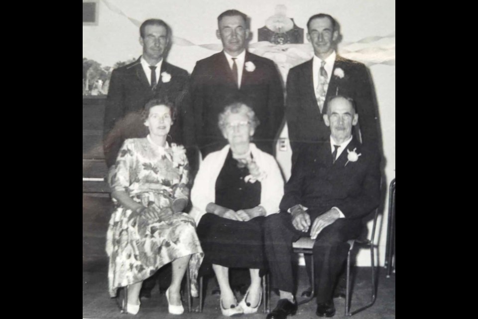 The Utri family in 1964: back row - Walter, Carl, Alfred; front - Elsie, Sophie and Karl. 