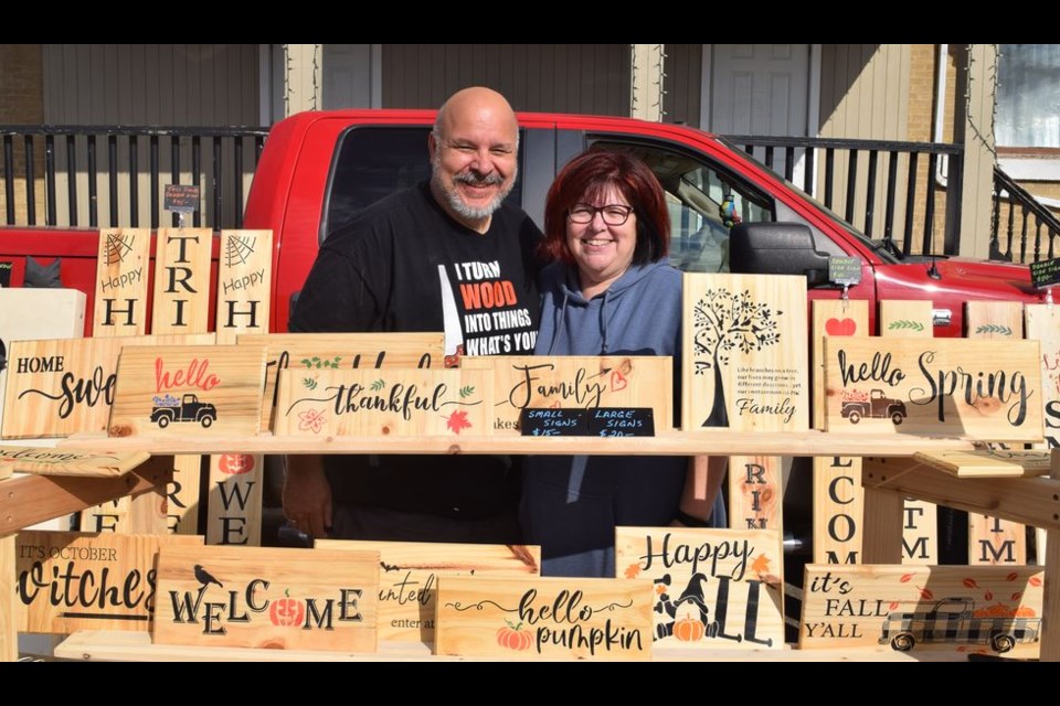 Leonard Rostotski, originally of Canora, and his partner Marlene Lafortune own Gido and Meme’s Workshop, a business which specializes in unique signs for almost every situation.