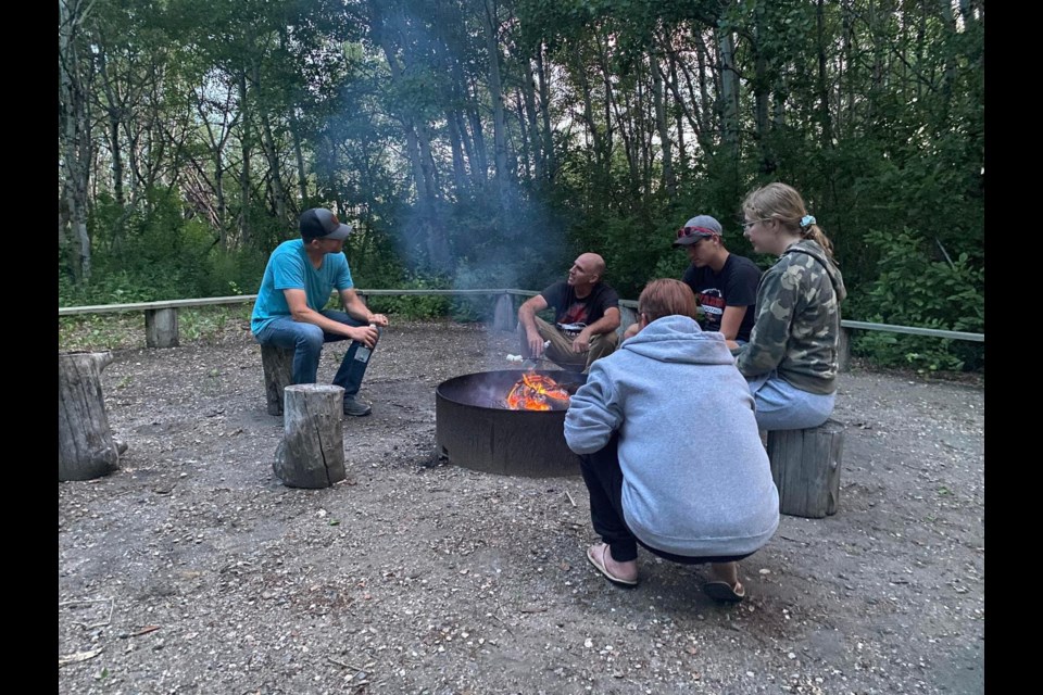 Campfire time is one of the favourite activities at Luseland Bible Camp, now celebrating nine decades.