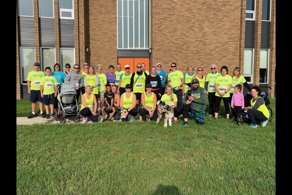 The Health Foundation's Charity Road Race raised over $20,000.  Pictured here, road race participants.