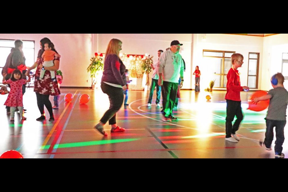 Families hit the dance floor for the Inclusion Weyburn Valentine's dance on Friday evening at Legacy Park.