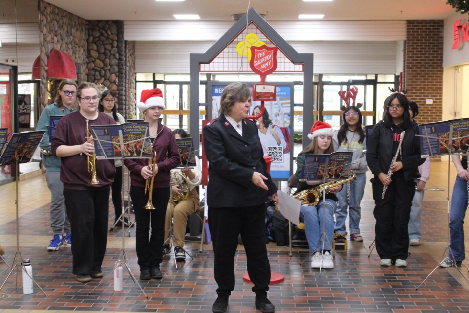 Major Reilly of the Salvation Army addressed those in attendance for the event.