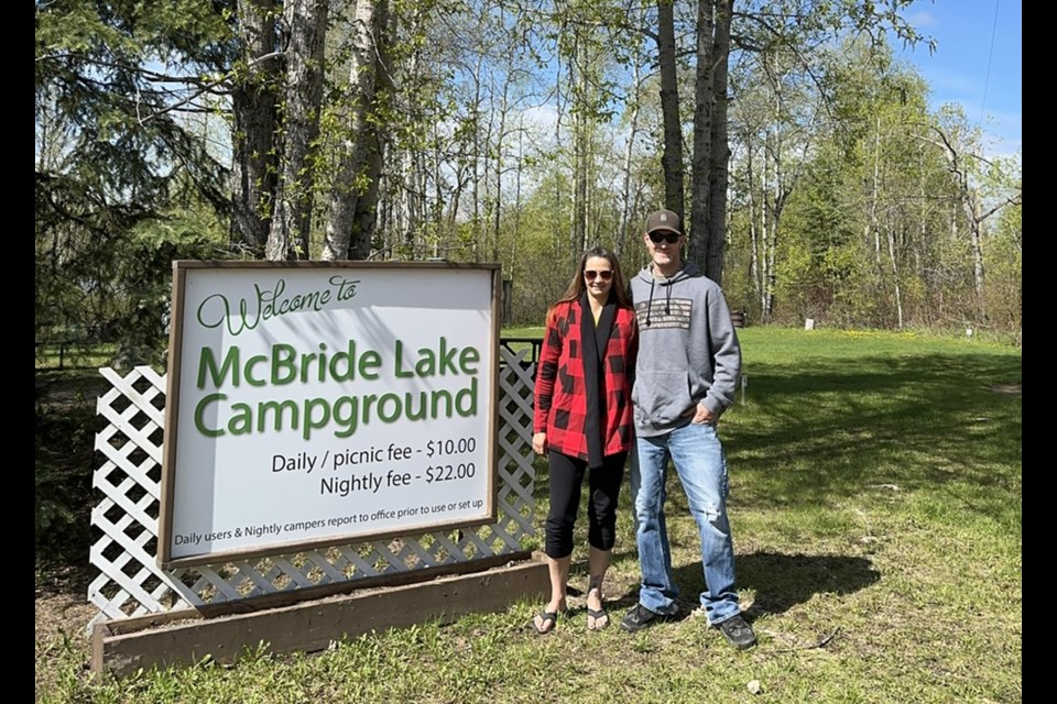 Jeanine Holowatuik and Dustin Krajci are the new owners of the McBride Lake Campground.