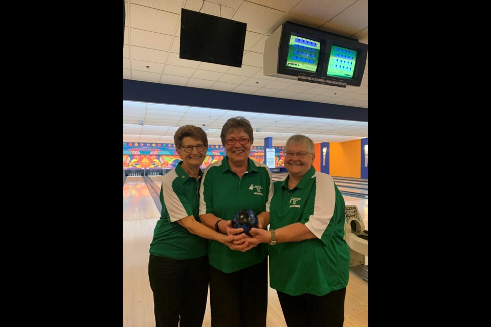 Mary Ramsay, Marion Blain and  Esther Jesse of Maidstone competed at the Canada 55+ Games in Quebec City, Que., where Mary brought home gold in the 85+ singles division.