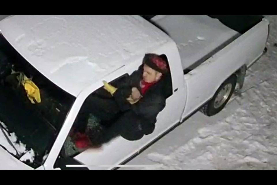 If you recognize this truck or individual, or saw any suspicious activity in Glaslyn late Feb. 21 or early Feb. 22, contact Turtleford/Glaslyn RCMP at 306-342-2005. Information can also be submitted anonymously by contacting Saskatchewan Crime Stoppers at 1-800-222-TIPS (8477) or www.saskcrimestoppers.com.