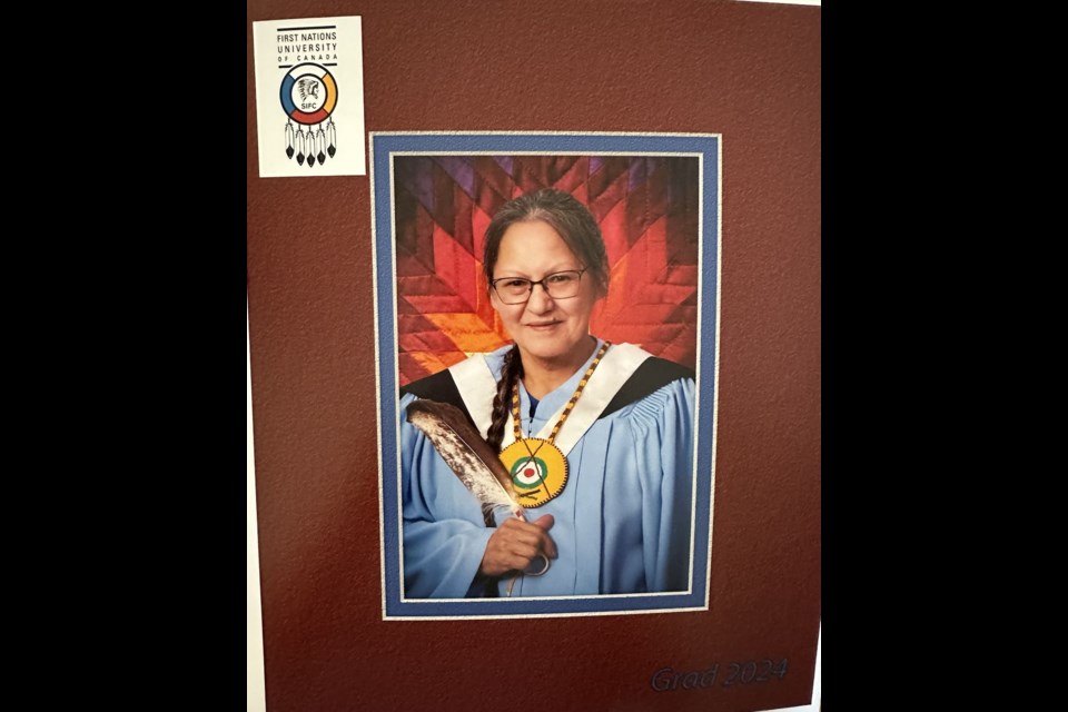 Shirley Irwin, 63, graduating from the University of Regina.