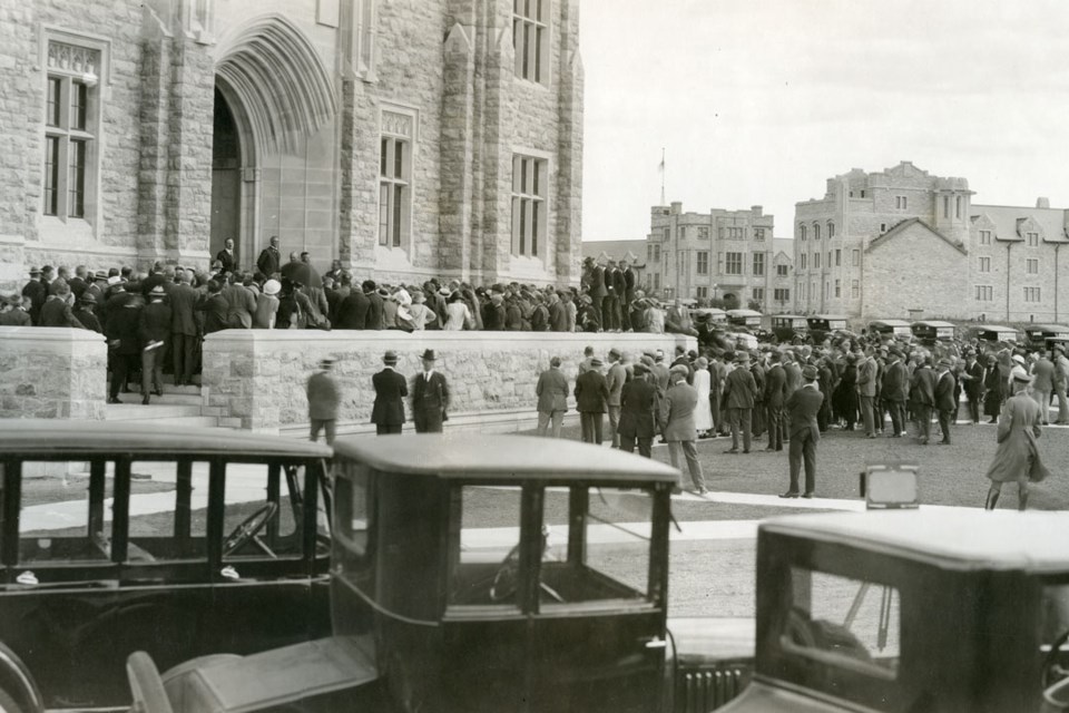 The Chemistry Building (later renamed the Thorvaldson Building) was officially opened at a ceremony on Aug. 22, 1924. 