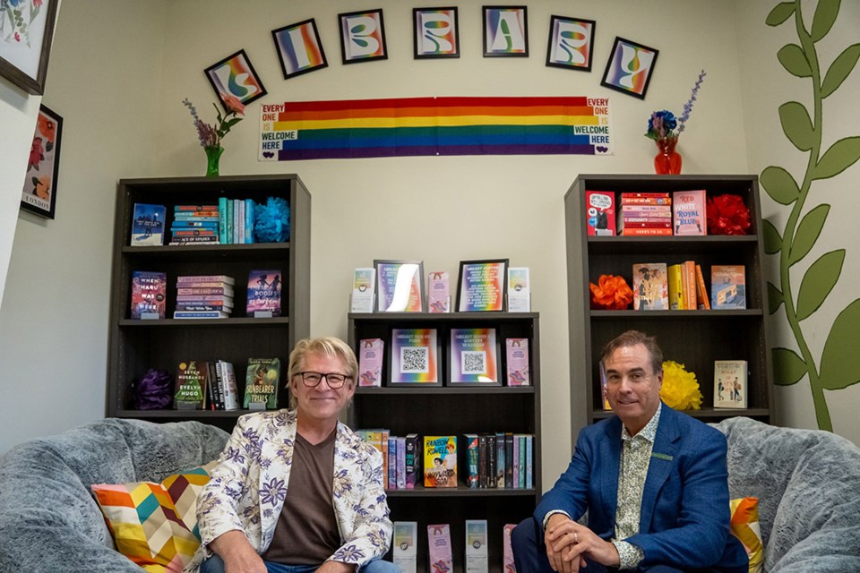 The new space was enhanced through a generous donation from Anthony Bidulka (left) and Herb McFaull (right). 