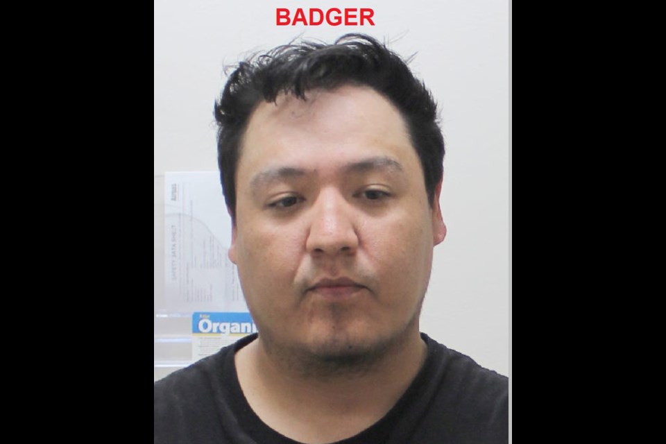 Jordan Badger - age 27 - five foot eight, 178 pounds. Last known location was in Leask. 