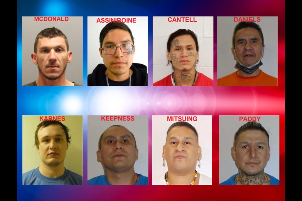 Eight individuals were featured in the 'Wanted Wednesday' Facebook post released by the Saskatchewan Crimestoppers on June 21.