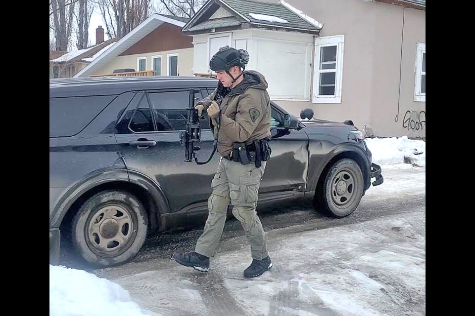 There was a heavy police presence on the 300 Block of Ave Q 鶹ýAV on Tuesday afternoon.