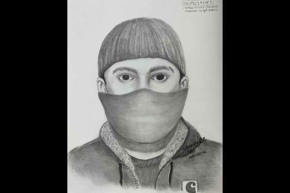 Suspect one is a male, believed to be in his 20’s; approximately 6’ 2” tall, 180-200 pounds, slender build, with a piercing/scar or absence of hair on left eyebrow.