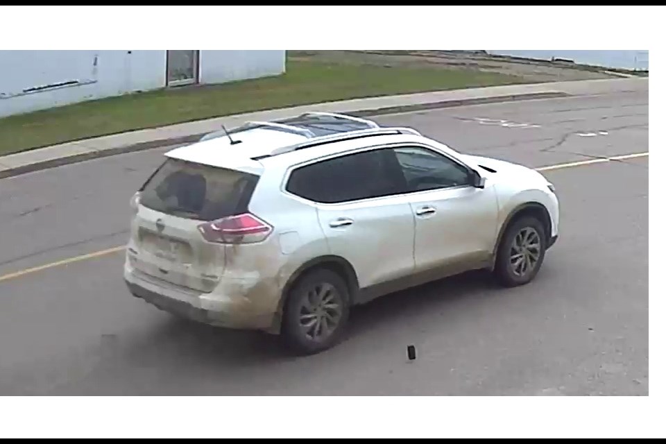 Shown is a photo of the white SUV.