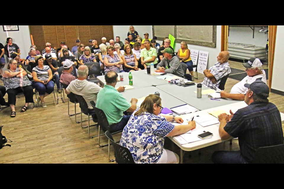 This was the meeting of the RM of Griffin council, where the council heard the concerns and questions of residents opposed to the proposed wind turbines.