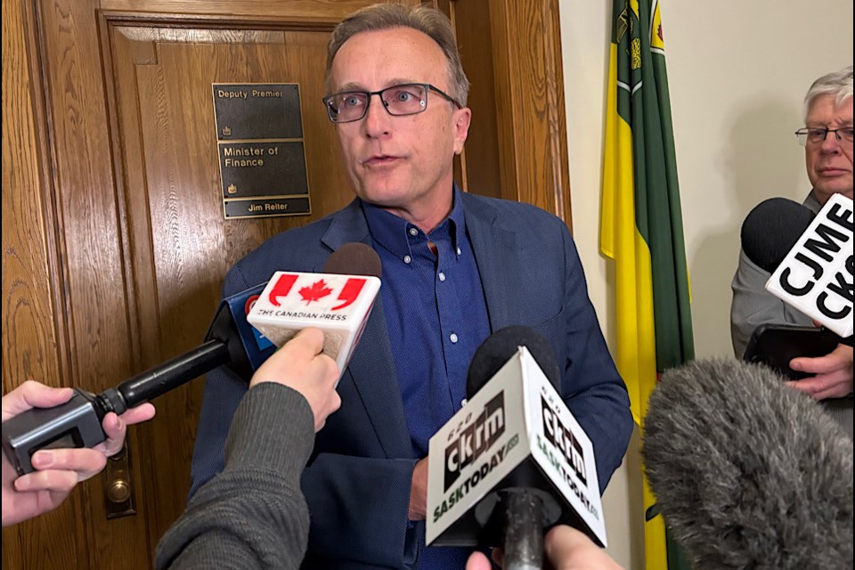 Finance Minister Jim Reiter responds to reports on the pause of SINP March 7.