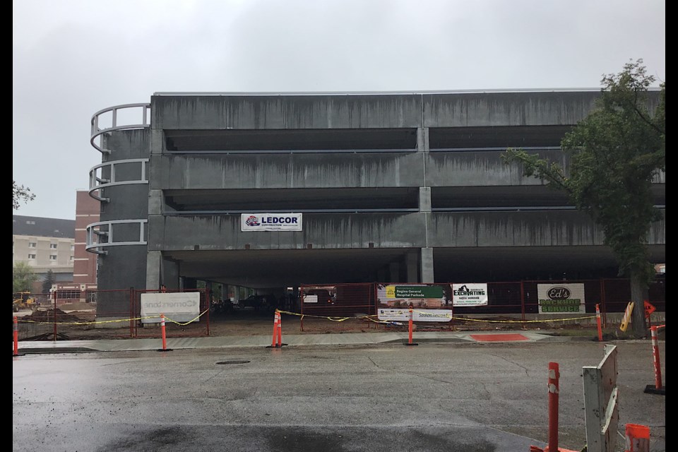 A look at the exterior of the Regina General Hospital parkade under construction.