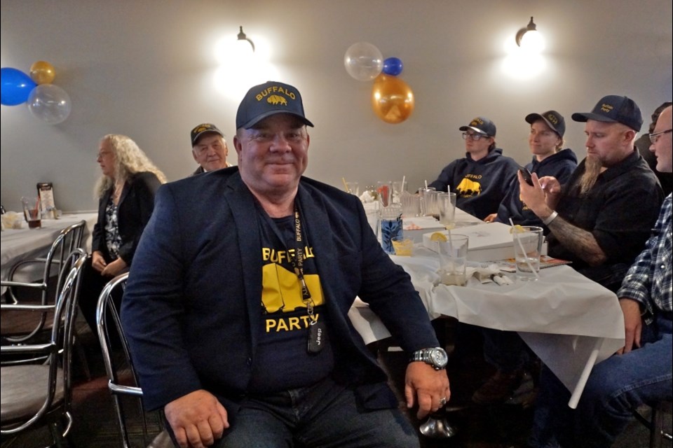 Buffalo Party leader Phil Zajac at his election night event.