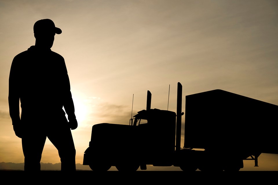 trucker silhouette