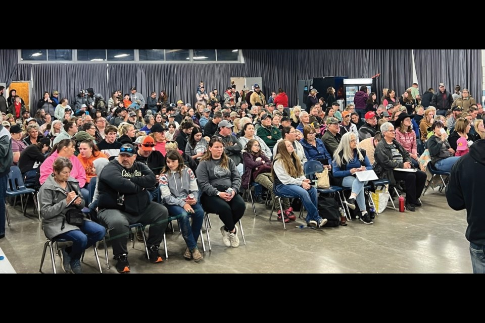 It was a packed house at the Redvers Small Animal and Bird sale. Photo by Stephanie Zoer