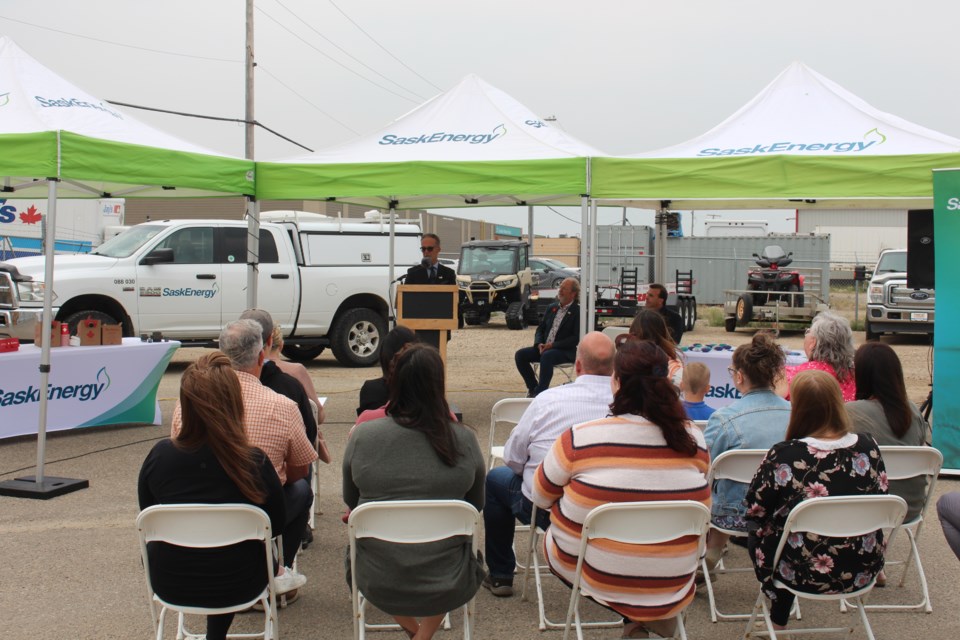 SaskEnergy President and CEO, Mark Guillet was in Yorkton Sept. 11 to announce the $50M Regina East Expansion Project.