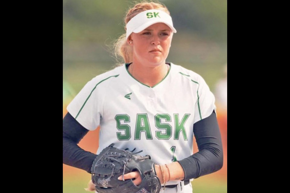 Jorde Chartrand pitched for both Team Sask (shown) and Team Canada last summer.