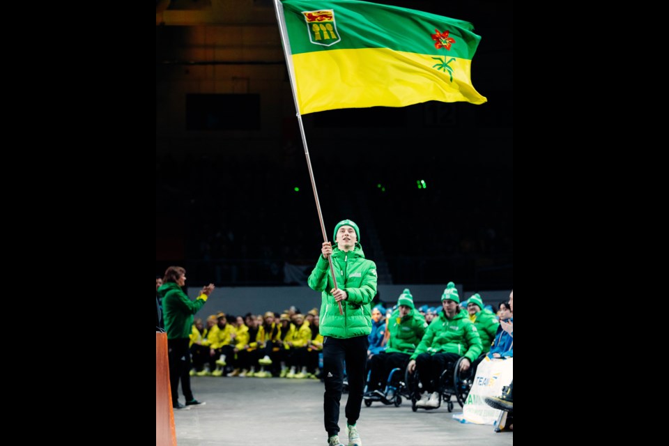 Luca Veeman, the team’s official flagbearer.