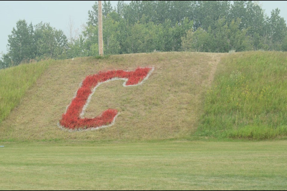 As has become tradition, parents of the Unity Cardinals, when hosting at home, ensure the hometown logo is clearly visible showing support for the hosting team for provincial events held at the Unity diamonds.