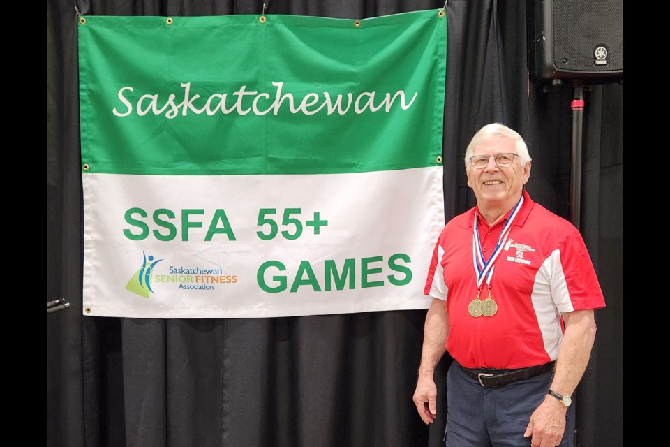 Stangel recently earned two gold medals on the track at the Saskatchewan Senior’s Fitness Association 55+ games 